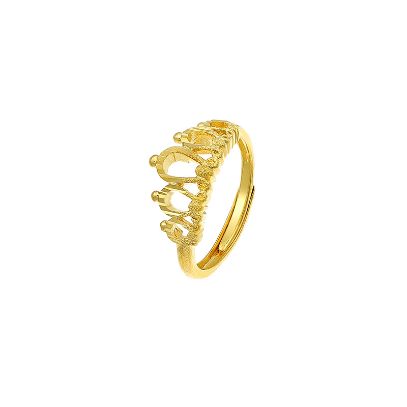 Xuping joyería anillo de corona de flores de lujo ligero anillo abierto de personalidad simple nicho ins anillo rojo en línea al por mayor