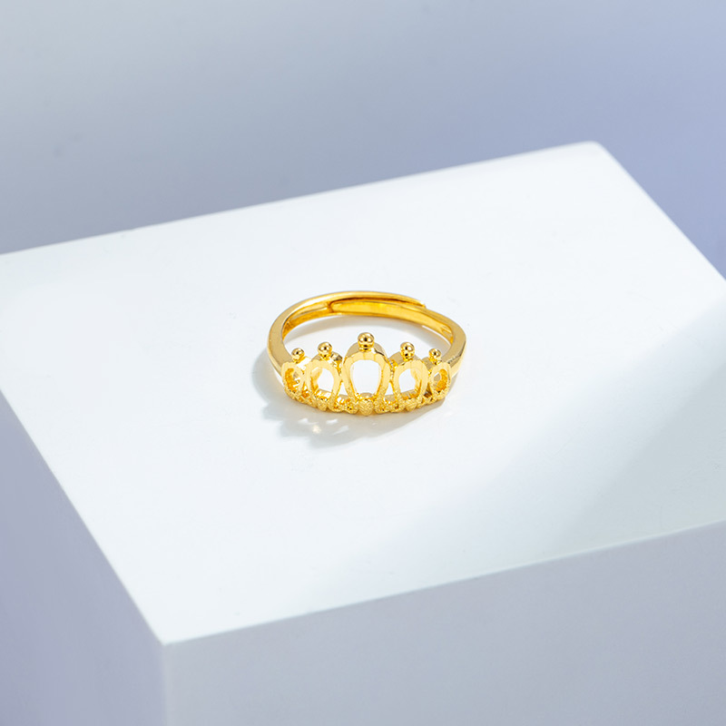 Xuping joyería anillo de corona de flores de lujo ligero anillo abierto de personalidad simple nicho ins anillo rojo en línea al por mayor