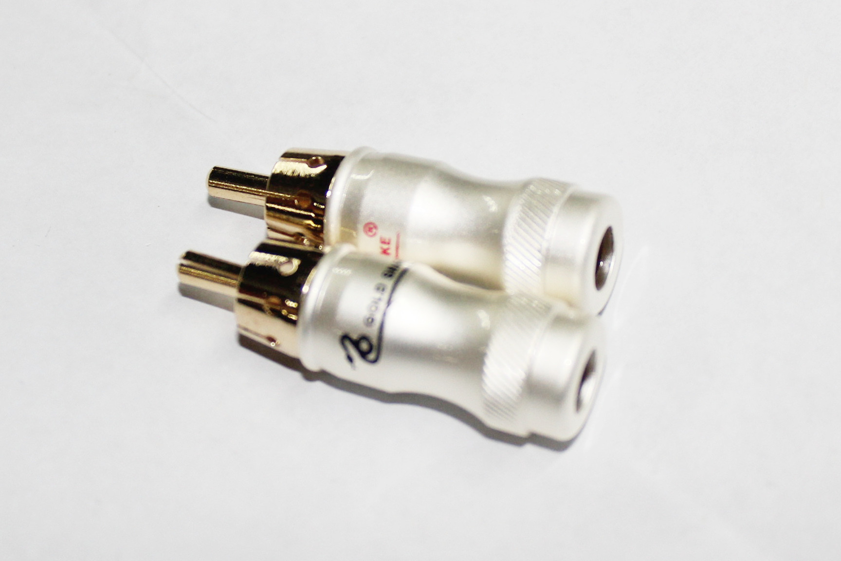 RCA插头/莲花插头/音视频插头 白色6014RCA莲花头