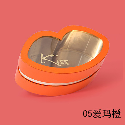 Beso labio caja ventana flor caja de regalo al por mayor rojo oro ventana caja de regalo tienda de flores floral