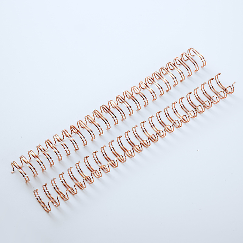 Customized Rose Gold Yo Twin Coil Binding Rings Stationery Accessories Notebook Electroplating Binding Office Supplies