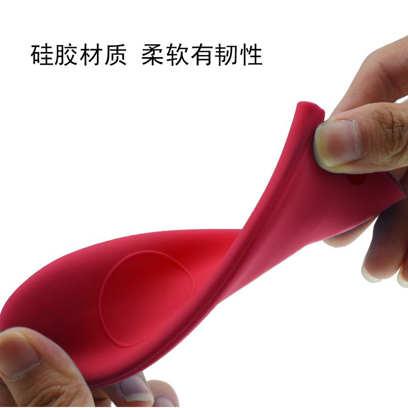 Cubierta de aislamiento de mango de olla de silicona engrosada sartén de hierro fundido sartén antideslizante antiadherente cubierta de mango de olla de silicona cubierta de la manija resistente a altas temperaturas