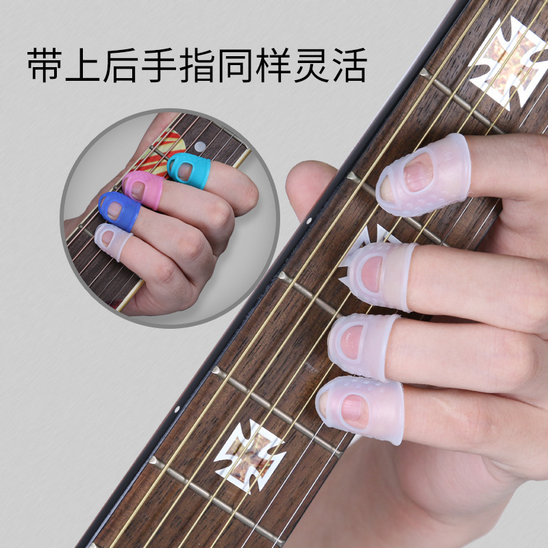 Playing Guitar Hand Guard Finger Cover Left Hand Pain Prevention Practice Guitar Knocking String Ukulele Hand Guard Sticker Protection Nail Cover Artifact Playing Guitar Hand Guard Finger Cover Left Hand Pain Prevention Practice Guitar Knocking String Ukulele Hand Guard Sticker Protection Nail Cover Artifact