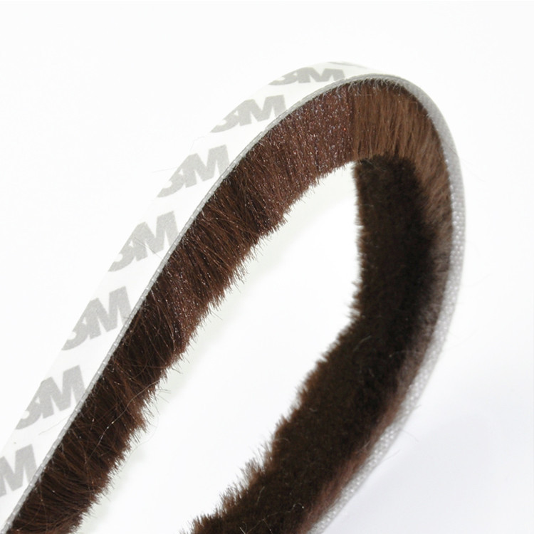 门窗密封毛条硅化防水固定2P棕色防风胶条防风防水胶条防雨