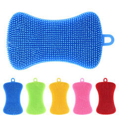 Colorful Colors PE Dishwashing Brush Soap Type Cleaning Cloth Insulated Stain Removing Pot Plate Bowl Brush