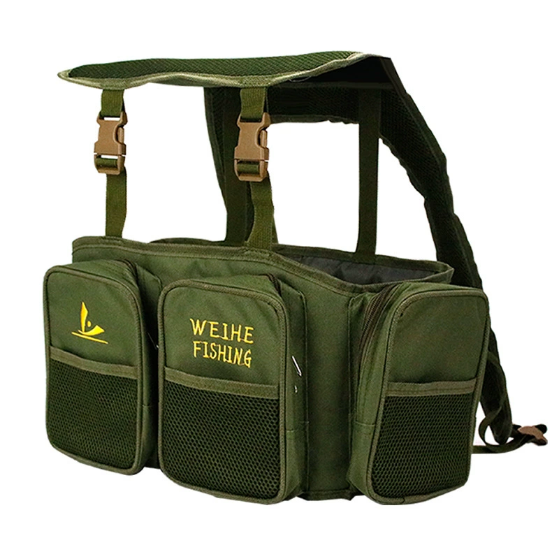 Weihe Green nylon backpack for leisure, wholesale