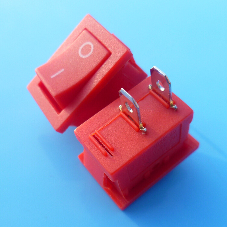 供应 KCD1-101 红色 两档 2脚 船型开关