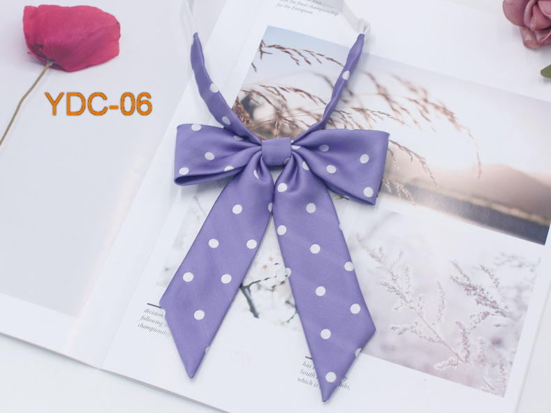 Punto de fabricante Pajarita de lunares pequeños Estilo universitario coreano Pajarita de mango largo para niñas Ropa de marinera Accesorios de uniforme JK