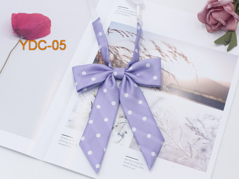 Punto de fabricante Pajarita de lunares pequeños Estilo universitario coreano Pajarita de mango largo para niñas Ropa de marinera Accesorios de uniforme JK