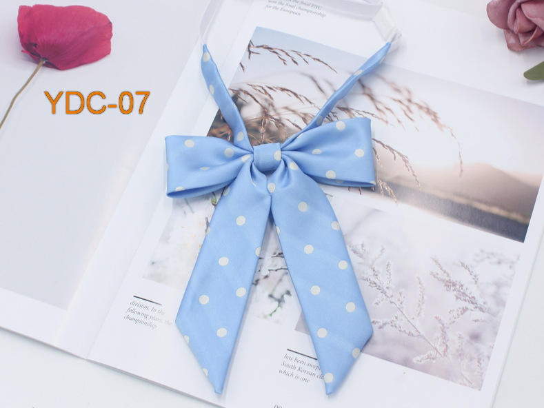 Punto de fabricante Pajarita de lunares pequeños Estilo universitario coreano Pajarita de mango largo para niñas Ropa de marinera Accesorios de uniforme JK