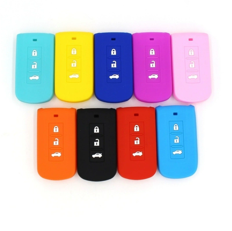 Подходит для силиконового чехла для ключей от машины Mitsubishi Outlander, без стандартного интеллектуального 3-ключевого пульта дистанционного управления