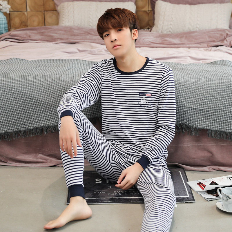 Ropa de otoño para jóvenes pantalones largos traje para niños y niñas niños medianos y grandes suéter de algodón suéter pantalones de algodón traje de ropa interior térmica