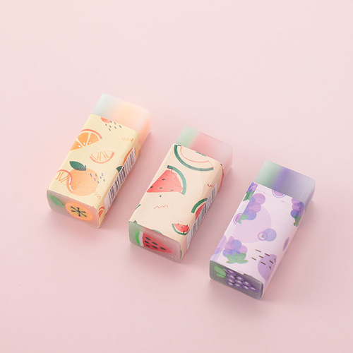 【Strictly Selected】Fruit Scent Rubber Eraser Cleans Without Leaving Marks Fruit Scent Rubber Eraser School Supplies for Students