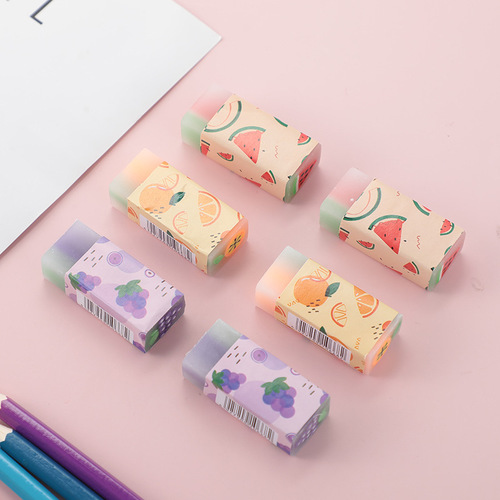 【Strictly Selected】Fruit Scent Rubber Eraser Cleans Without Leaving Marks Fruit Scent Rubber Eraser School Supplies for Students