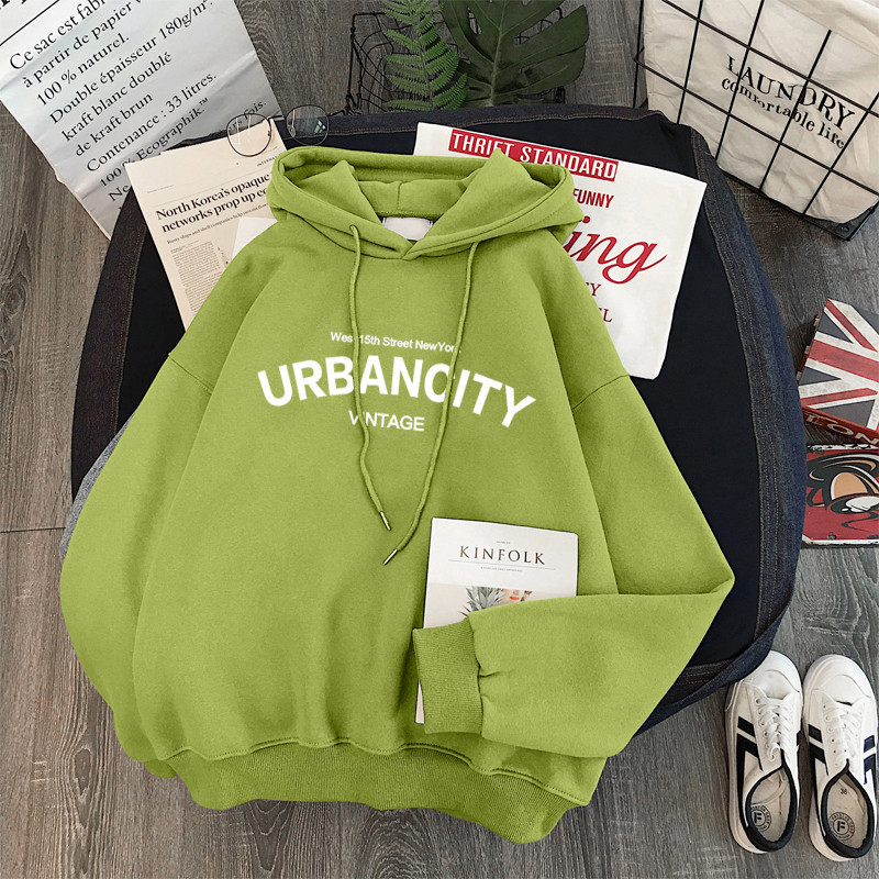 Otoño e invierno forrado de lana engrosada suéter de las mujeres sueltas de manga larga con capucha superior CEC abrigo de moda ins Comercio exterior transfronterizo image 3