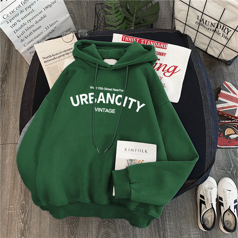 Otoño e invierno forrado de lana engrosada suéter de las mujeres sueltas de manga larga con capucha superior CEC abrigo de moda ins Comercio exterior transfronterizo image 10
