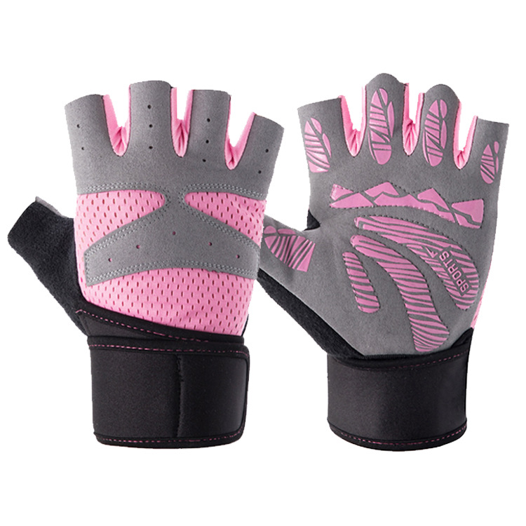 Al Aire Libre ciclismo fitness medio dedo guantes hombres y mujeres deportes guantes tácticos fitness levantamiento de pesas pulsera guantes delgados