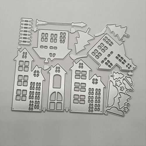 Cutting knife mold village collection house carbon steel embossed knife mold DIY handmade mold scrapbook etching knife mold