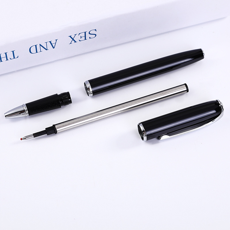 Fabricante en stock Bolígrafo de metal pluma firma pluma Oficina pluma de gel publicidad de negocios pluma de regalo pluma de metal letras