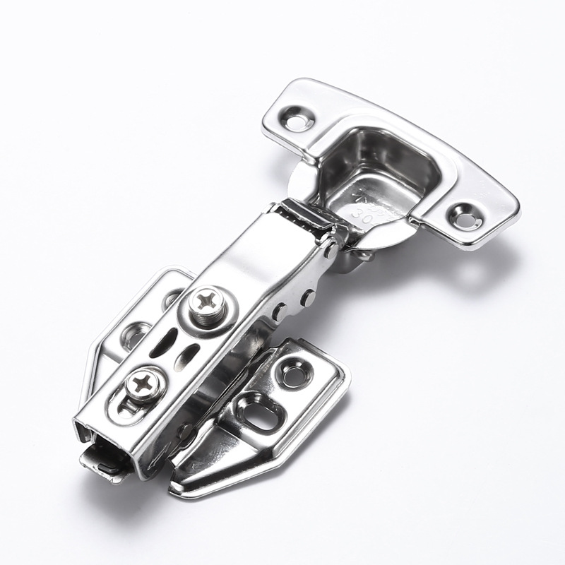 Bisagra hidráulica de acero inoxidable con amortiguación y rebuffeo para un funcionamiento silencioso, bisagra reforzada para puertas de armarios y gabinetes, bisagra desmontable para puertas de muebles.