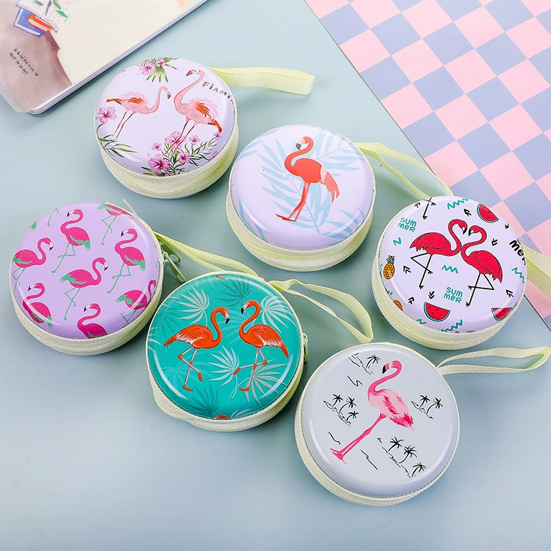 Кошелёк‑монетница жесть 7,5×7,5×3,5 см, на молнии для наушников и кабелей, мультяшный брелок