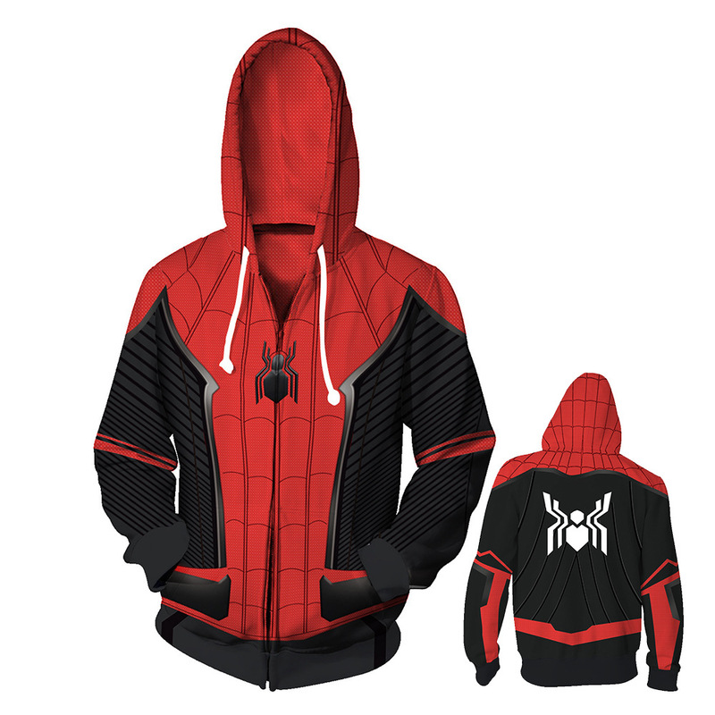 Source Factory Hero Anime Sweatshirt 3D Digital Print Hooded Zipper Cardigan Hoodie Men's Cosplay