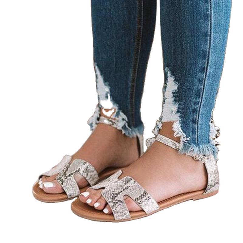 19 Juti Spot Perennial wish Amazon Foreign Trade Large Size Snake Sandals for Women