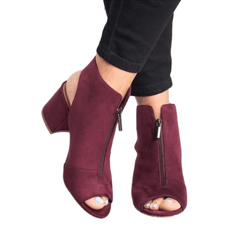2020 Spring Wish Amazon Independent Station Southeast Asia European and American Export Large Size Fish Mouth Thick Heel Sandals for Women