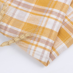 Pure linen yarn-dyed plaid fabric men's and women's clothing children's clothing fabric shirt skirt fabric casual dress wholesale