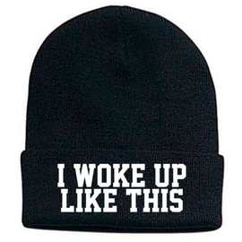 3D款 街头潮毛线帽子 I Woke Up Like This Beanies 针织帽 嘻哈