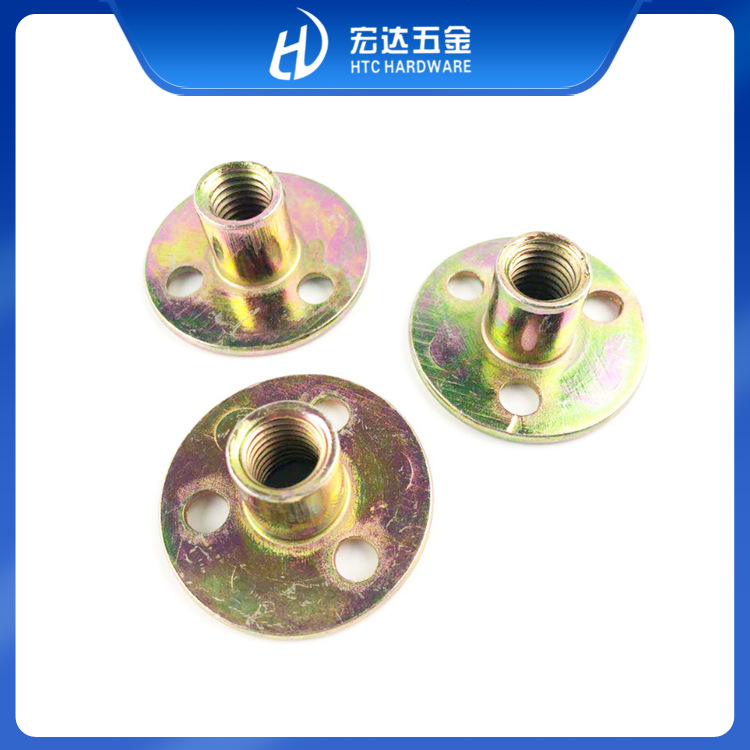 专业生产铁板螺母锌合金螺母五金配件连接件紧固件夹板螺母家具五