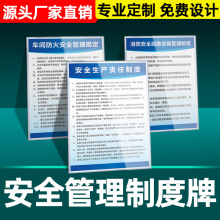 kt板消防制度牌上墙工厂车间仓库公司规章安全生产检查管理制度牌