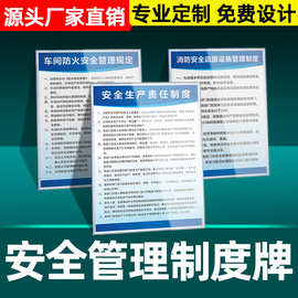 kt板消防制度牌上墙工厂车间仓库公司规章安全生产检查管理制度牌