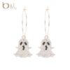 001-34. Full diamond ghost earrings