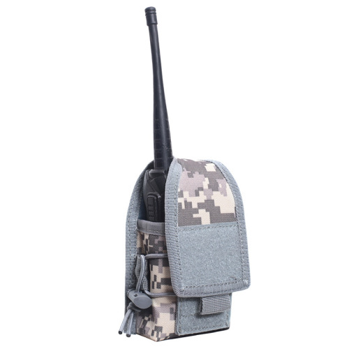 Outdoor tactical walkie-talkie bag, multifunctional Velcro walkie-talkie cover, military fan Molle system hanging bag