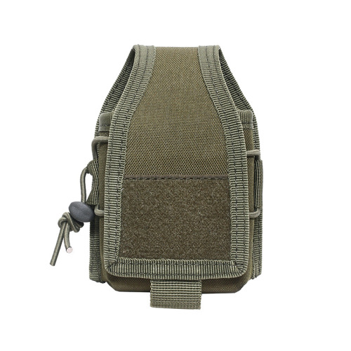 Outdoor tactical walkie-talkie bag, multifunctional Velcro walkie-talkie cover, military fan Molle system hanging bag