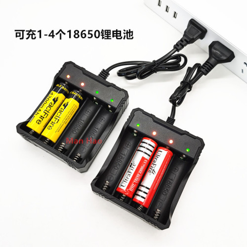 18650 Lithium Battery Charger 18650 Charger 4-Slot with Cables Charger Smart 4-Slot with Cables Charger 4.2V