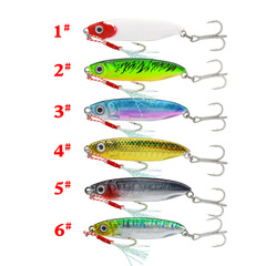 Blue Large Knife Lure Vibration Long Cast Fishing Attracts All Swimming Layers Double Hook Iron Plate Fake Fish Lure Pike Lure Fishing Gear