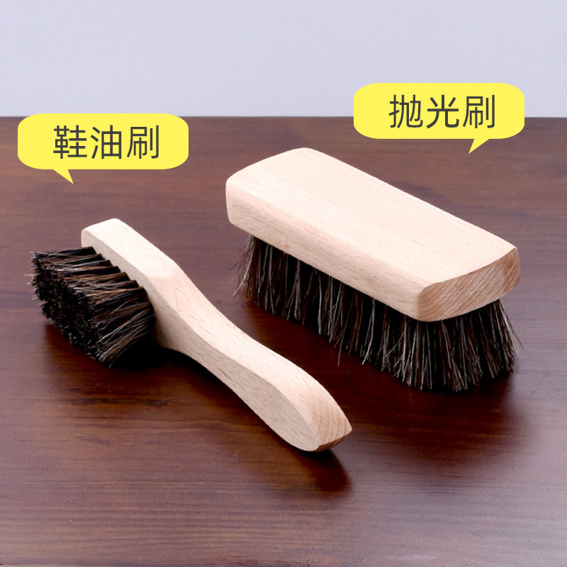 Venta al por mayor cepillo de zapatos de cerdas de caballo de haya zapatos blancos cepillo de limpieza de pulido de aceite eliminación de cenizas gran cantidad