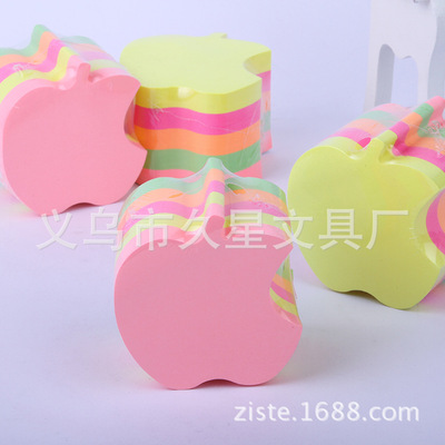 the republic of korea originality Notes Apple modelling fluorescence Special-shaped Cartoon lovely Sticky N stickers can be customized Logo