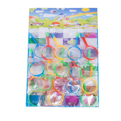 廠家供應兒童放大鏡 手持彩色中號放大鏡獨立包裝 放大鏡鉛筆4cm