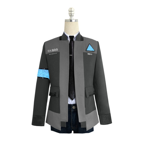 Detroit Become Human Connor cosplay outfit, bionic character, anime-style clothes, Kara cosplay, jacket, black tie.