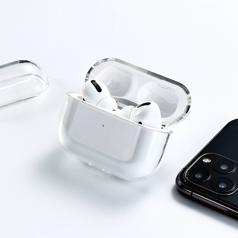 Protective case (Apple AirPods Pro2) transparent TPU/PC, hard/soft shell, lanyard options