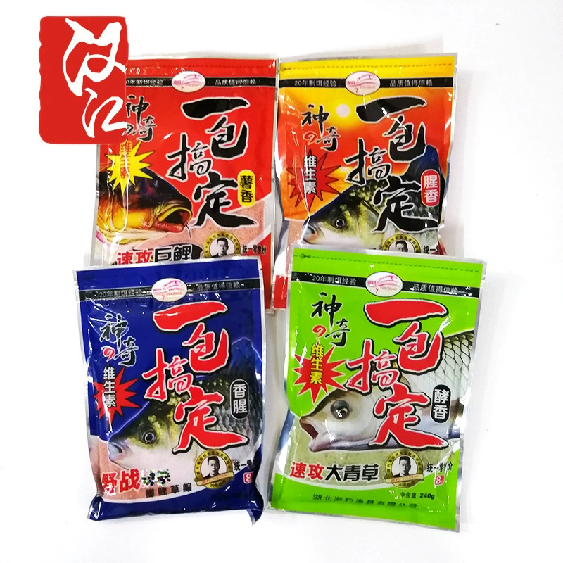 Three pieces of wrapped games fishing for one pack for fixed fields, carp, carp, red yellow -tailed bait, fish material 240g*80 pack/piece
