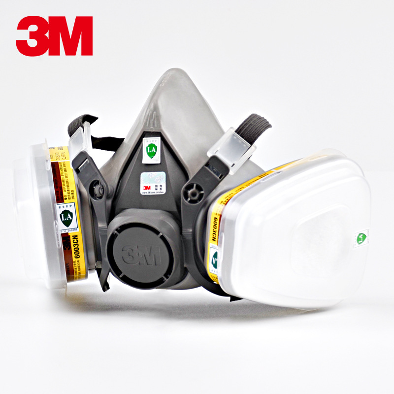 3M6200 con 6003 máscara de gas anti-olor de vapor de gas orgánico máscara de protección química de gas ácido