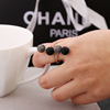 Ring, metal retro resin, Korean style, new collection, simple and elegant design