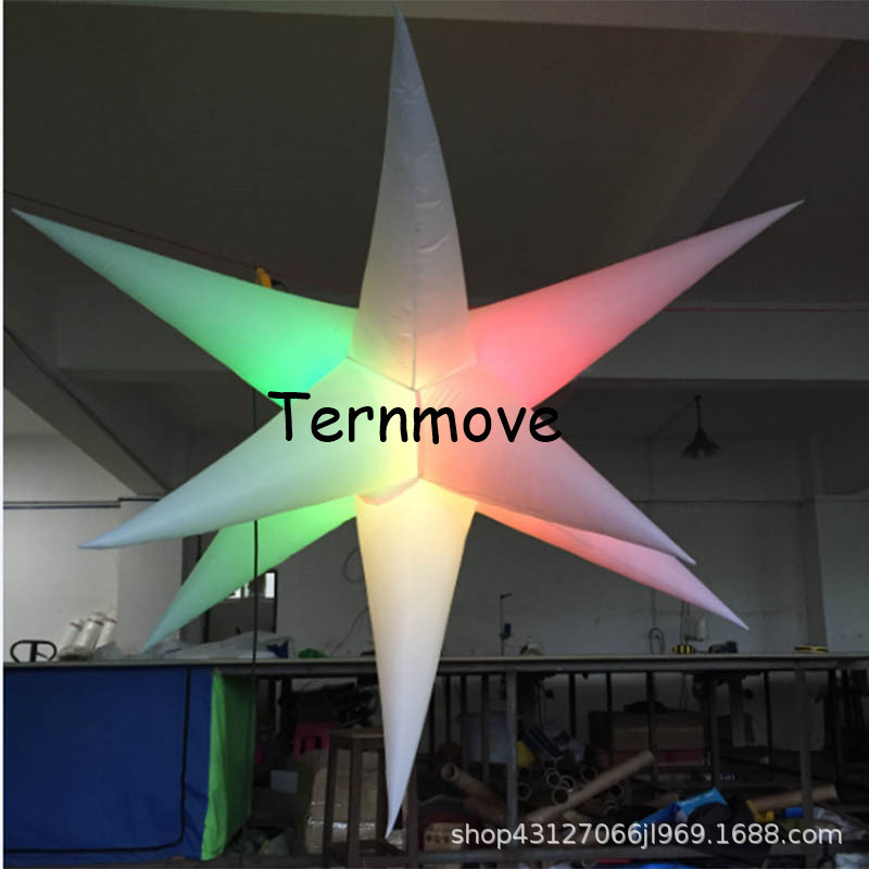 充气灯光星星气模灯光星星万圣节酒吧吊挂美陈装饰气模led star