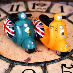 zakka British style resin hand-painted retro motorcycle piggy bank ornaments creative home decorations