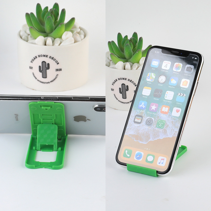 Dual-Opening Multi-Position Plastic Phone Stand L-Shaped Foldable Universal Mini Desktop Stand for Lazy People, Tmall Gift Desktop Stand