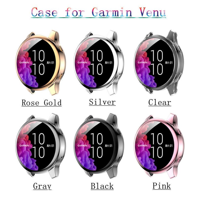 Suitable for Garmin Gramin Venu Protective Case Electroplated Tpu All-Inclusive Case Venu Smart Watch Protective Case Suitable for Garmin Gramin Venu Protective Case Electroplated Tpu All-Inclusive Case Venu Smart Watch Protective Case